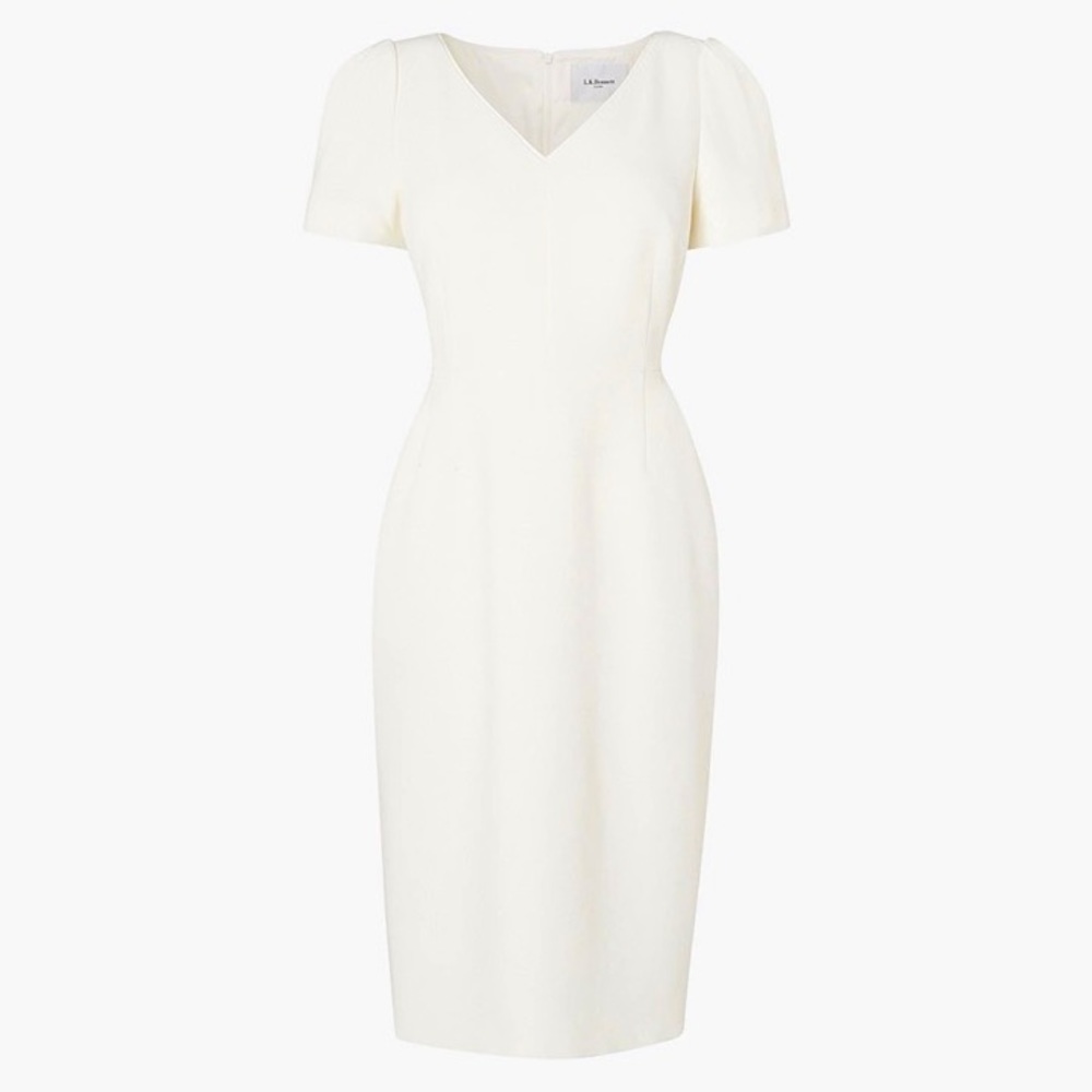 LK Bennett White Rebecca dress SIZE 8 (UK 12)
